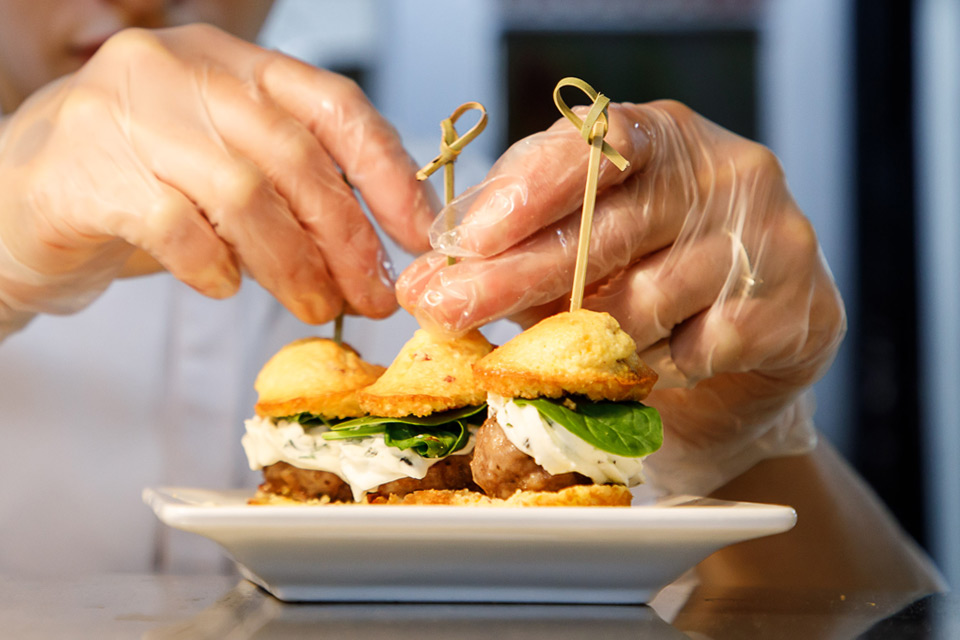 Food preparation by a student